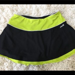 Avia tennis skirt black lime green. Medium